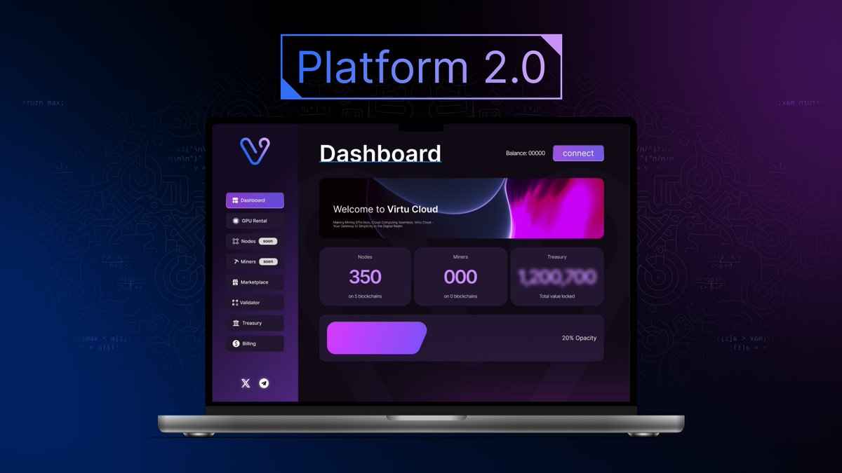 We're gearing up to unveil VIRTU Platform 2.0, packed with fresh features and guided by experienced individuals. Stay tuned for updates, including GPU rentals and an expanded network of nodes at launch! $VIRTU #TechUpdates