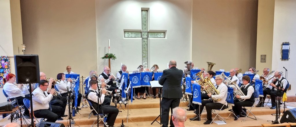 #Chorley Silver Band at #PenworthamLive. They've grown from just six members two years ago. Well done.