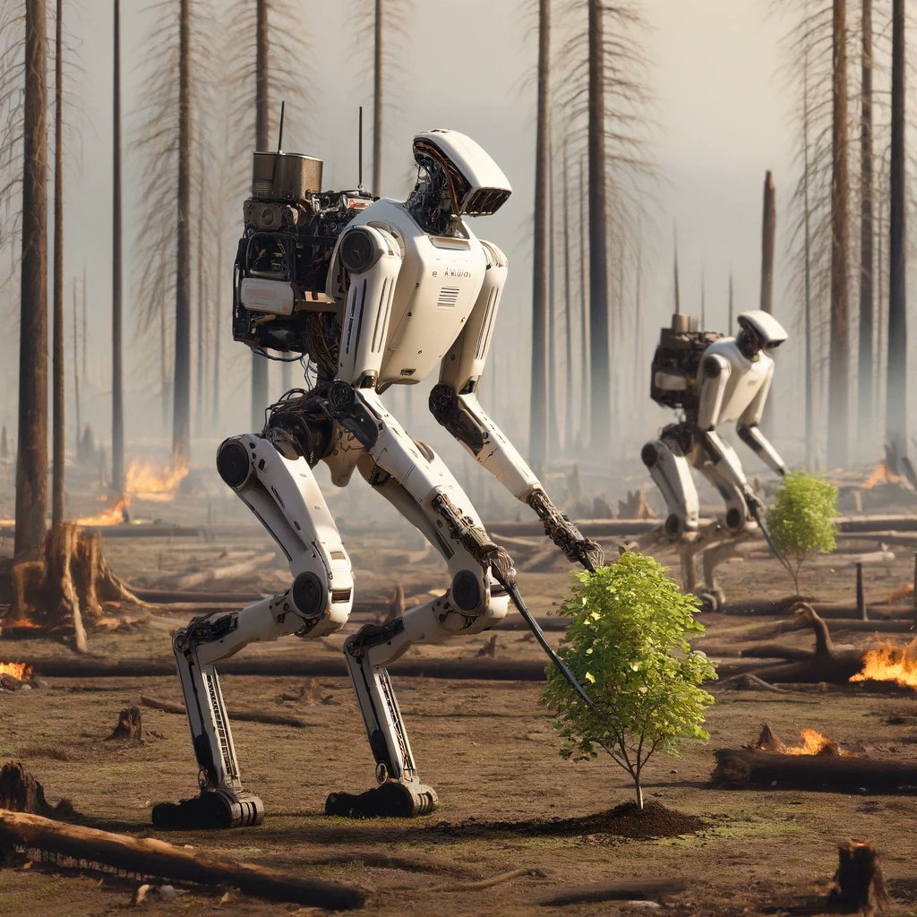 Startup idea #14: To restore forests and combat global warming, military advancements should be utilized. For example, using robot soldiers from @BostonDynamics. What do you think about this?

#1000startupideas #GlobalWarming