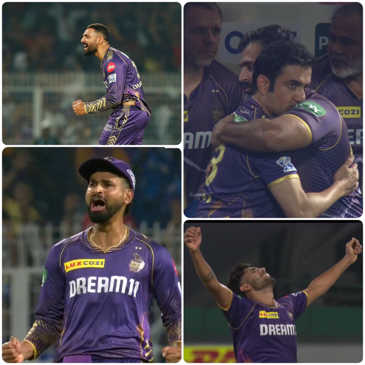 #MIvsKKR : Historic moment caught. Gautam gambhir first time spotted smiling in this season..!!

KKR becomes the first team to qualify for ipl 2024 playoffs. 🏆

#KKRvsMI  #AmiKKR #KnightsArmy #KKR #IPLCricket2024 #IPL2024live
