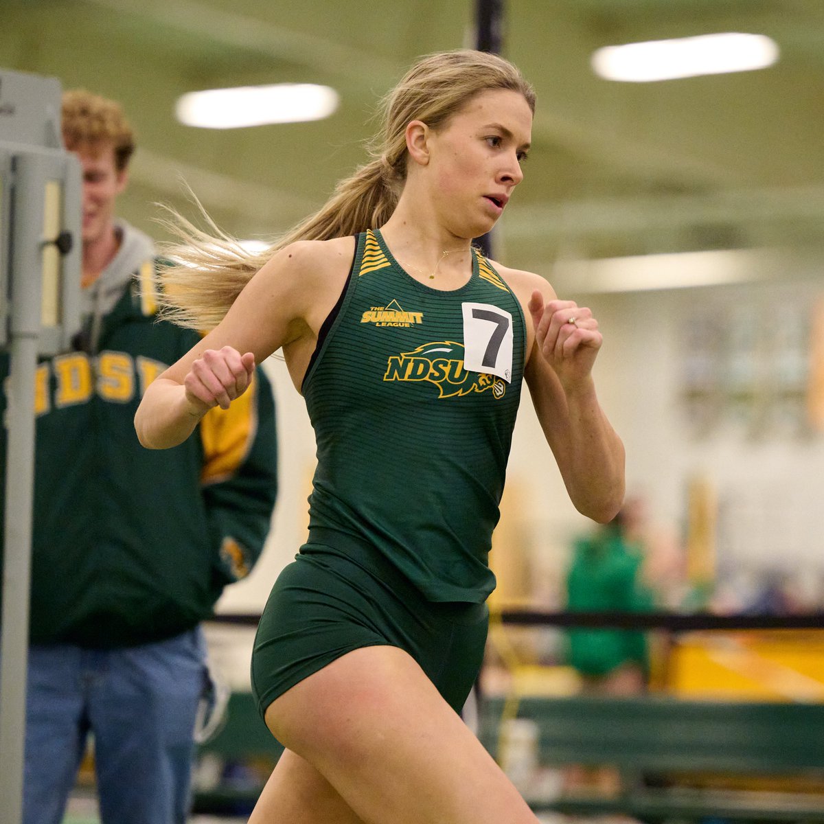 Brita Birkeland took 2nd in the 800m at the Summit League Championships, running a lifetime-best 2:10.31. Kate LeBlanc placed 6th, and Grace Link finished 8th.