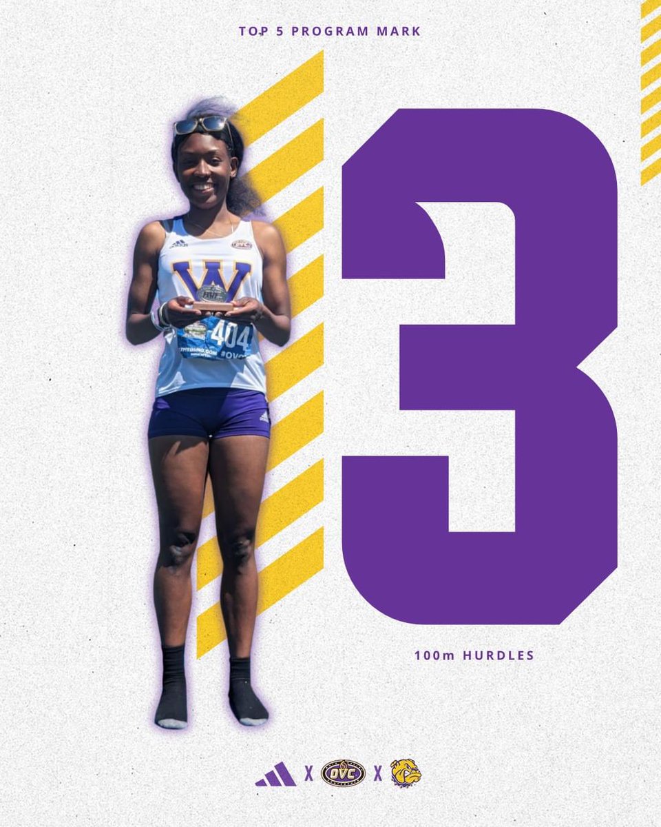 Moving 🆙 Sophia Myers finishes second in the 100m Hurdles at the @OVCSports Outdoor Championships with a time of 13.75, putting her at #3 all-time for WIU. #GoNecks | #OneGoal | #OVCit