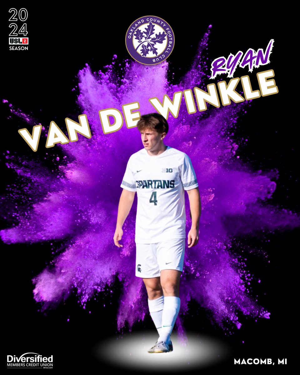 Welcome to County, Ryan! 👋 Recent @MSU_MSoccer transfer Ryan Van De Winkle joins OCFC for his first campaign in that royal purple. Prior to MSU, Ryan played for @LoyolaRamblers and @vardarmichigan Looking ahead to what he'll bring to the squad! 💪 #CountyReloaded #BleedPurple