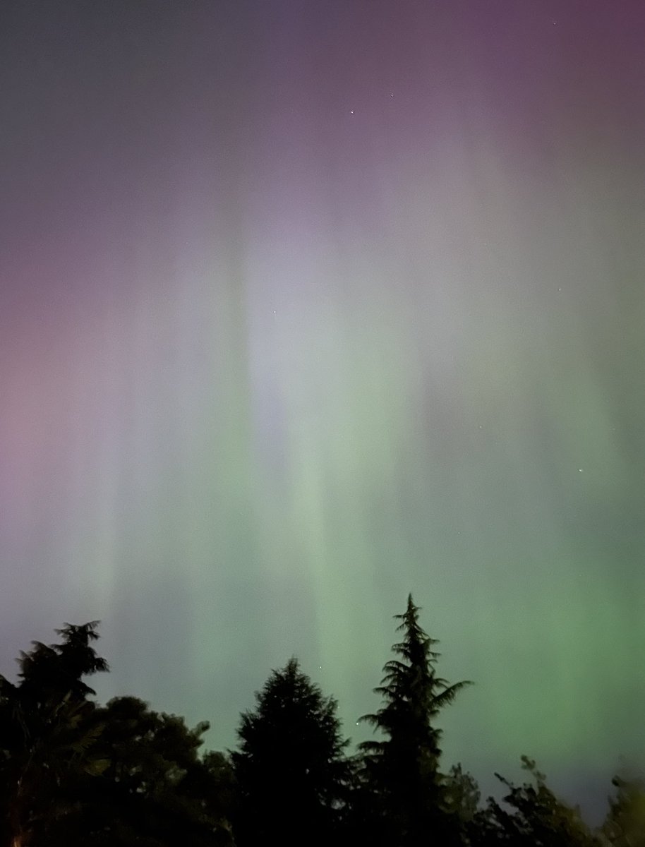 It looks like there will be Northern lights again tonight, which has me tempted to go out to a more scenic location to take photos, instead of just walking around my neighborhood…. (Photo from last night.)