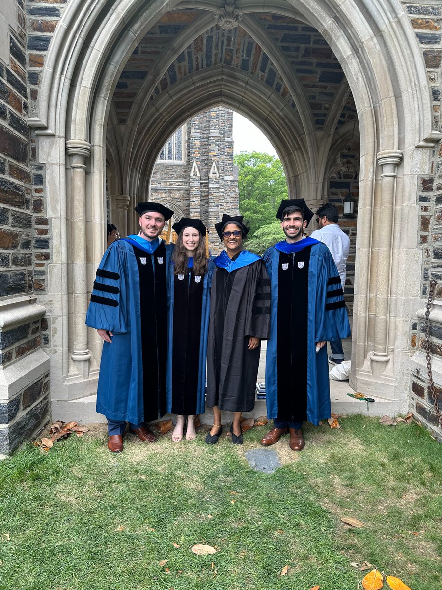 I consider myself extremely lucky  to be part of the scientific journey of many great talents. Here with 2024 PhD graduates <a href="/LabVarghese/">Varghese Lab</a> <a href="/DukeU/">Duke University</a> : Dr. Anna Gilpin; Dr. Gavin Gonzales; and Dr. Hunter Newman. <a href="/gavscience/">Gavin Gonzales</a> <a href="/DukeEngineering/">Duke Engineering</a>