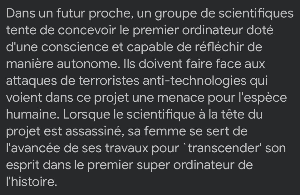 🎬 Transcendance (2014)

De Wally Pfister.