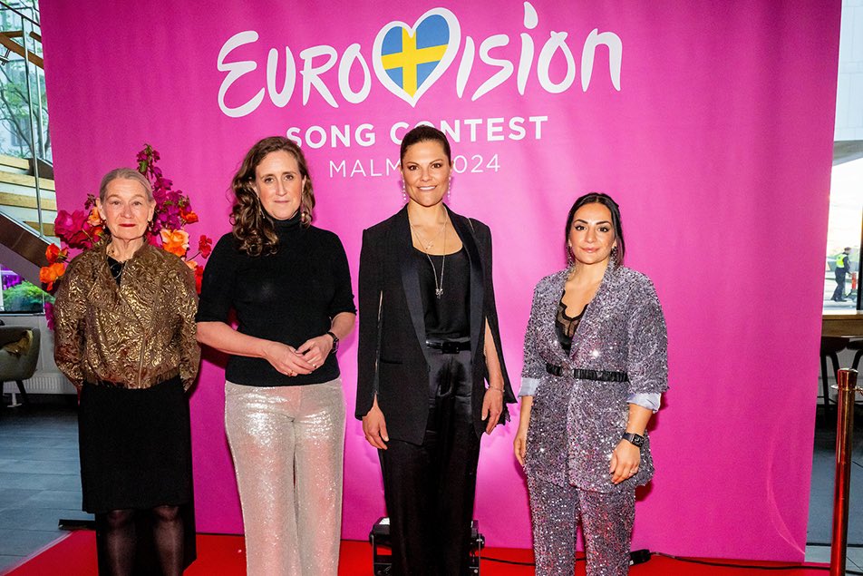 HRH Crown Princess Victoria attending the #Eurovision2024 in Malmö. 📸 Ida Åkesson // SPA & TT