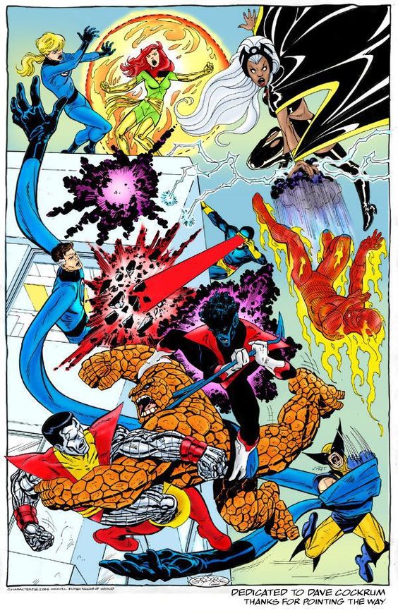 #xmen vs #fantasticfour artwork by #johnbyrne