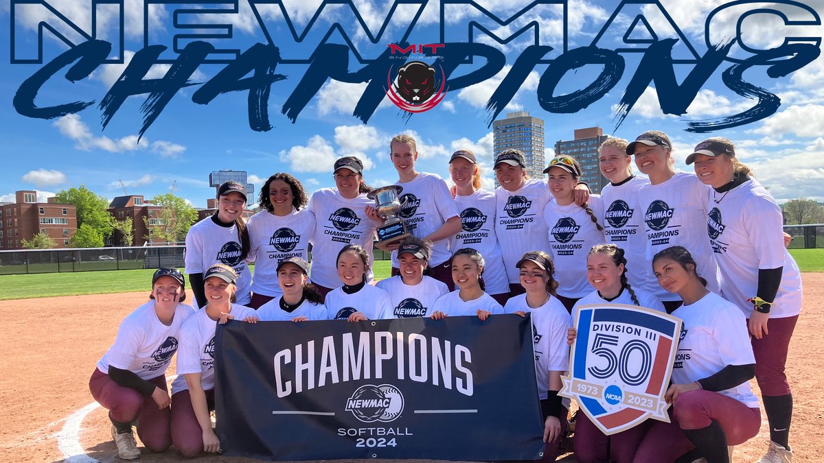 NEWMAC SOFTBALL CHAMPIONSHIP 🥎 No 'if-necessary' necessary! @MITAthletics goes unbeaten in the tournament to win back-to-back NEWMAC titles! #GoNEWMAC // #WhyD3