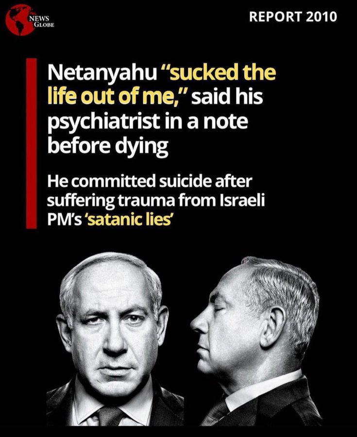 @MeritStMedia I'm sure he wont ask Bibi 'The Butcher' Netanyahu about this: