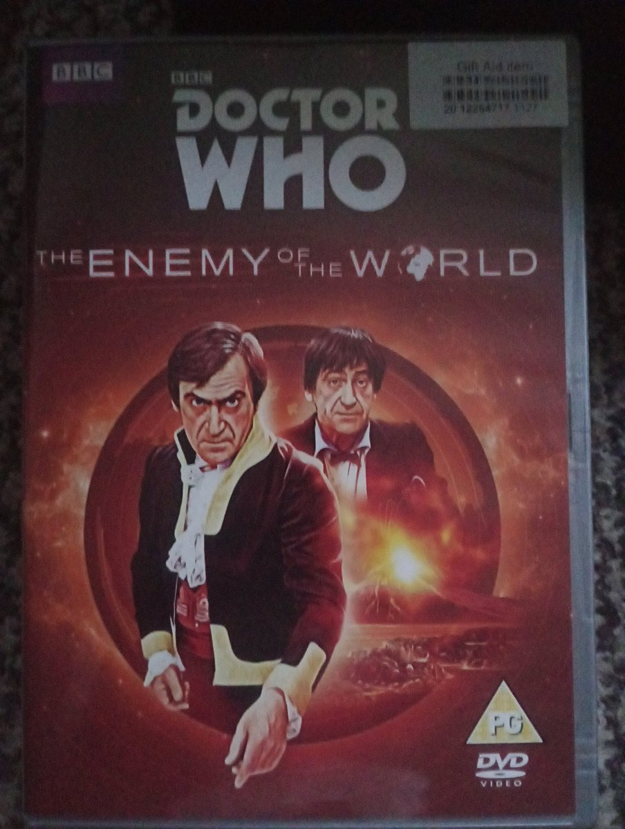 After tonights cheese dream, time to bask in former glories with an ep I've never seen and today's #charityshop find! #doctorwho