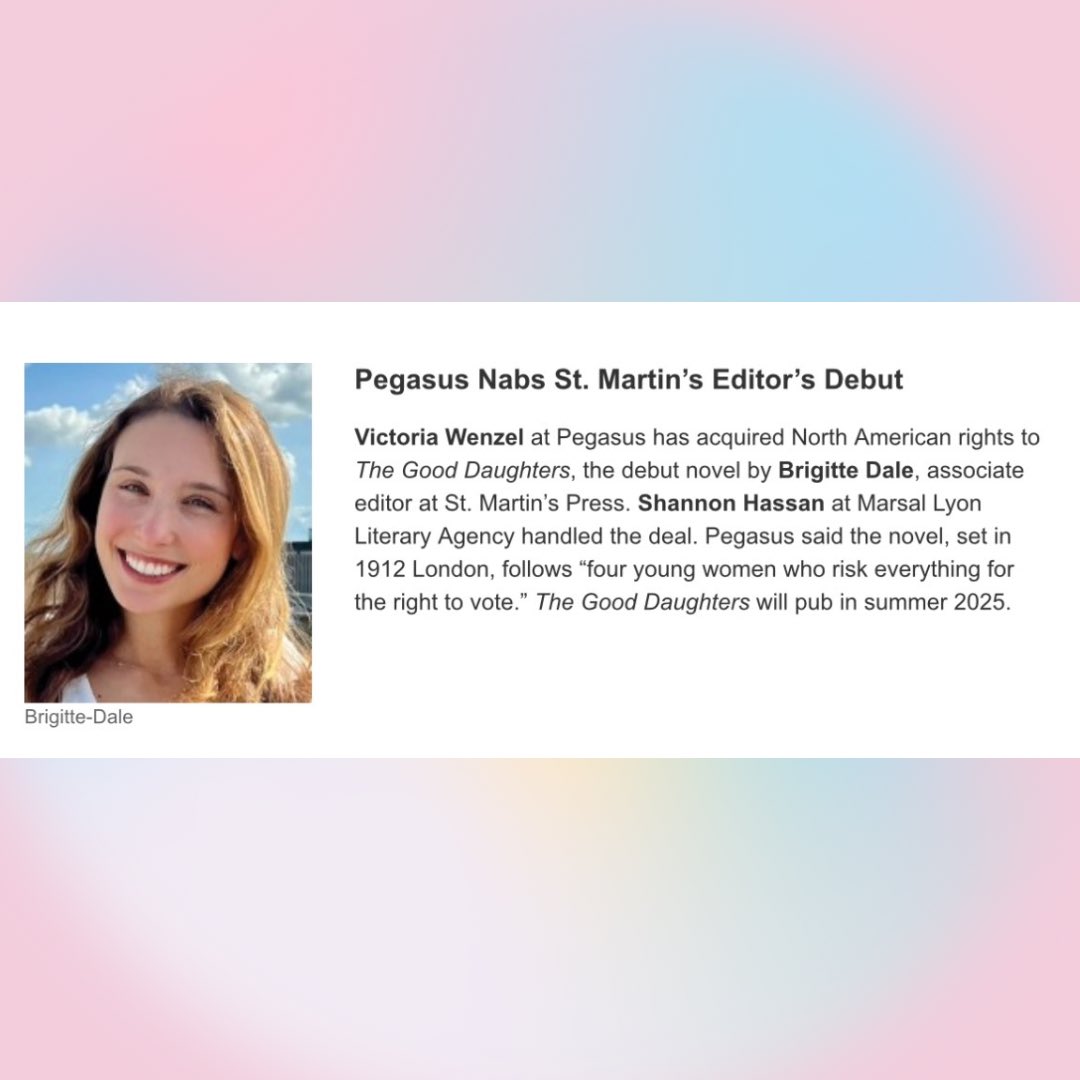 Thrilled to announce my debut novel, THE GOOD DAUGHTERS, a friendship and coming of age story set in London in 1912, as four friends risk everything for the right to vote. Thank you to my agent @ShannonHassan & editor @Pegasus_Books books for believing in me and in this story! 💜