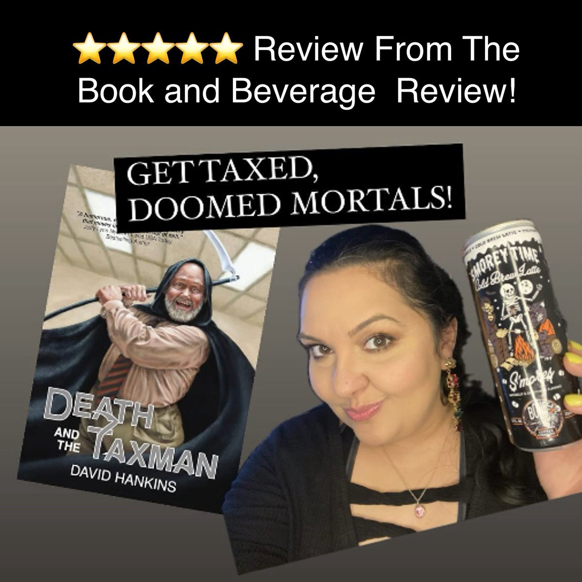 ⭐️⭐️⭐️⭐️⭐️ Review for Death and the Taxman from the Book and Beverage Review!

Check it out here:

youtu.be/PL1a9A-cbJM?si…

#WritingCommunity #deathandthetaxman #BookRecommendation #BookReview #BookTwitter #humor #NewRelease #readingcommunity #readerscommunity