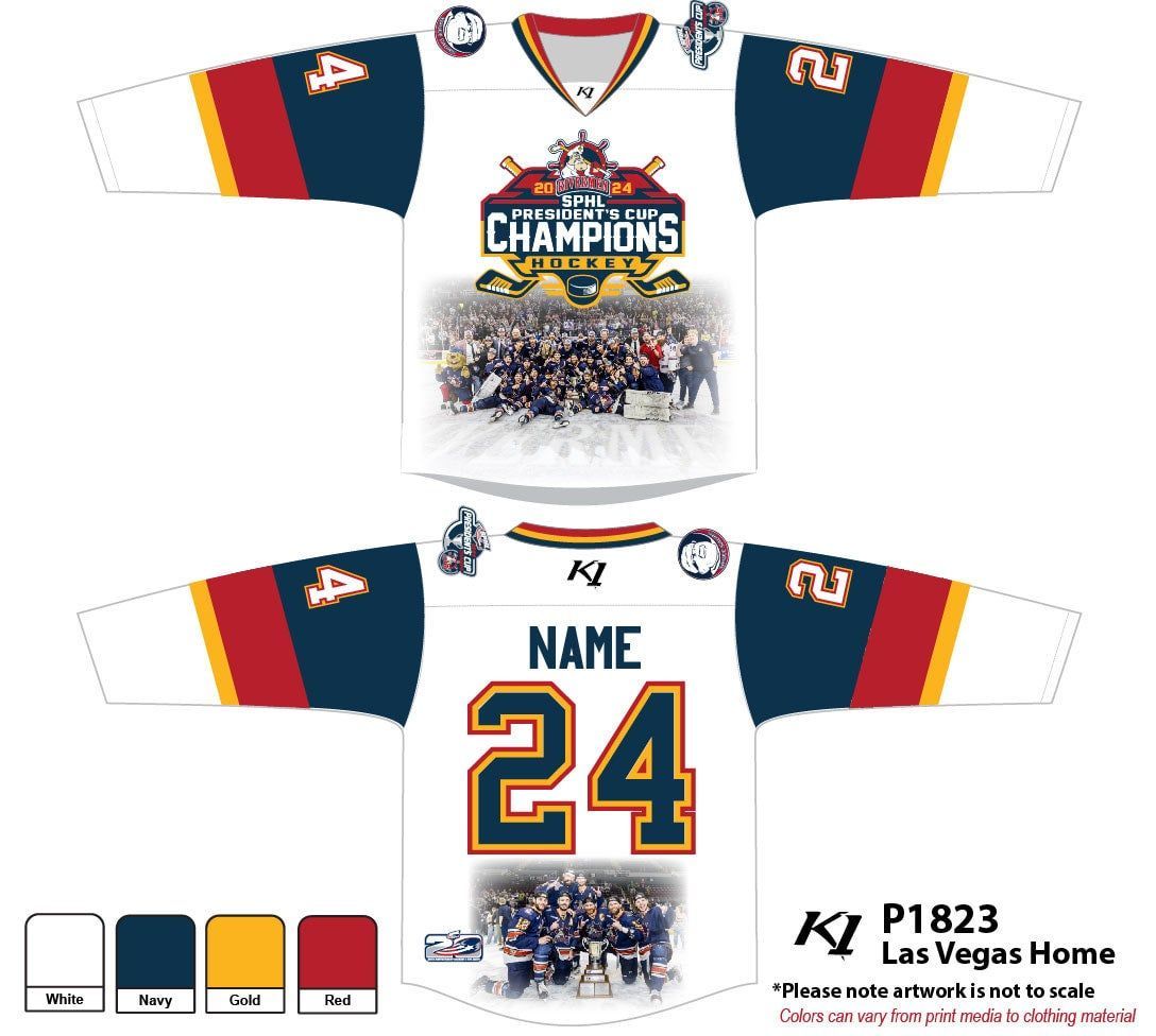 Order your CUSTOM Rivermen champions jersey NOW! Starting at $149.00, these jerseys are FULLY custom with name and number! Score yours TODAY👉 buff.ly/4by6zlo