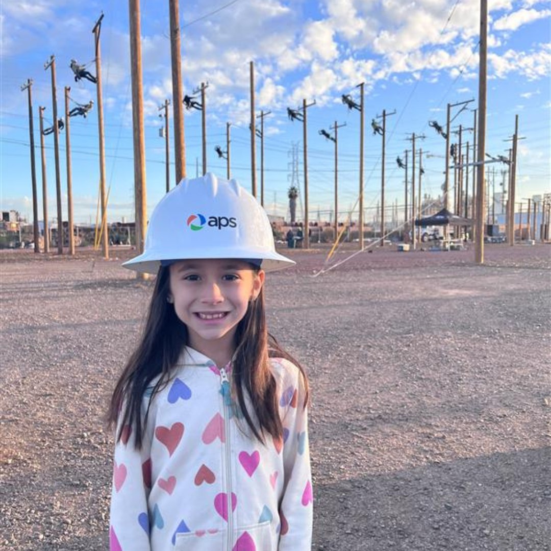 It’s never too early to start thinking about a career at APS! Thanks to APS employee Silvia for sharing this photo of a potential future employee who could learn the ropes and help power the future for Arizona. Learn more about our job opportunities at careers.aps.com.