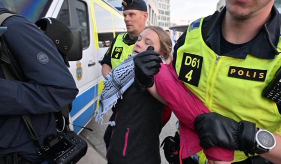 Against Jews she protested, And now she’s been arrested. Climate change will have to wait, It’s apparently less Important than Jew-hate.