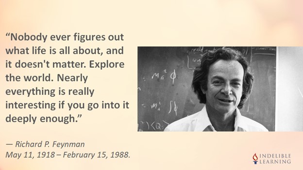 'Nobody ever figures our what life is all about & it doesn't matter. Explore the world. Nearly everything is really interesting if you go into it deeply enough.” #RichardFeynman #OTD #HappyBirthday We go deeply into number of topics: indl.com How about you?