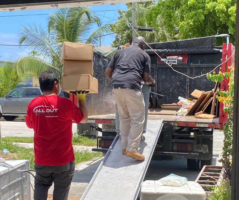 All Out Junk Removal working hard to get the job done! 
#junk #junkremoval #westpalmbeach #cleanout