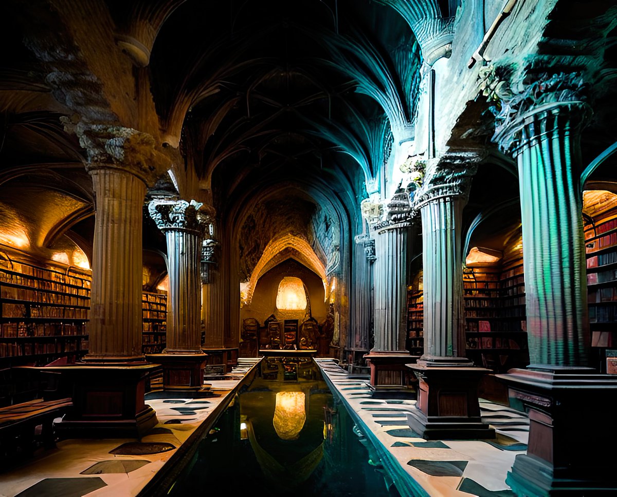 xalieri's tweet photo. Rare images of the library in the City of Dis, set 1. 3 of 3
#KeepTheBooksDry #OutOfDirectSunlight #GetYourLibraryCard #IComeHereForTheAmbience #WeirdArt #PsychologicalLandscape #ImSureItMustMeanSomething
#DarkArts #DigitalArt #AIAssistedArt #AIArt #WomboDream #StableDiffusion https://t.co/wWjbxK2hf3