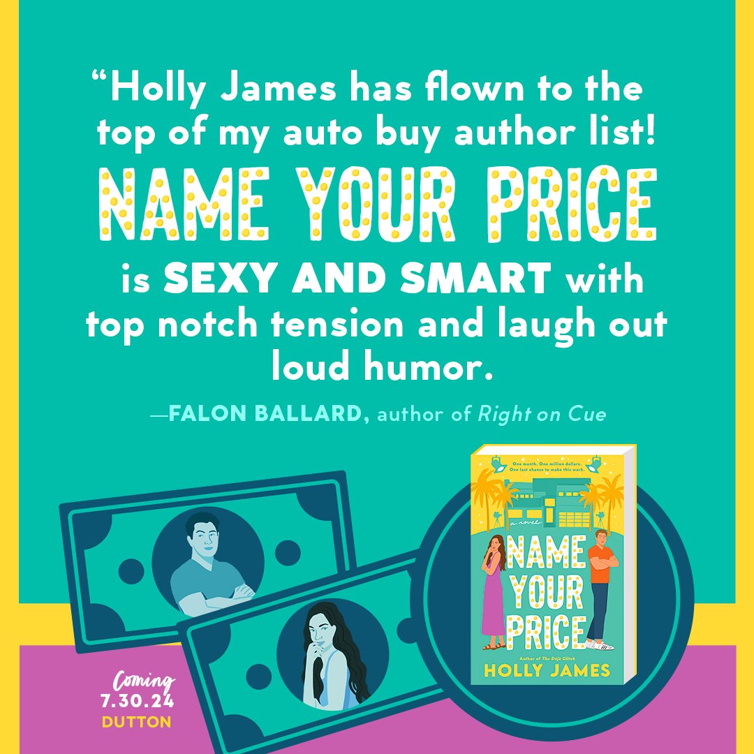 How much money would it take for you to move in with your ex? Holly James' new rom com, NAME YOUR PRICE, asks exactly that and early reviewers can't get enough! Preorder your copy: bit.ly/nameyourpricen…