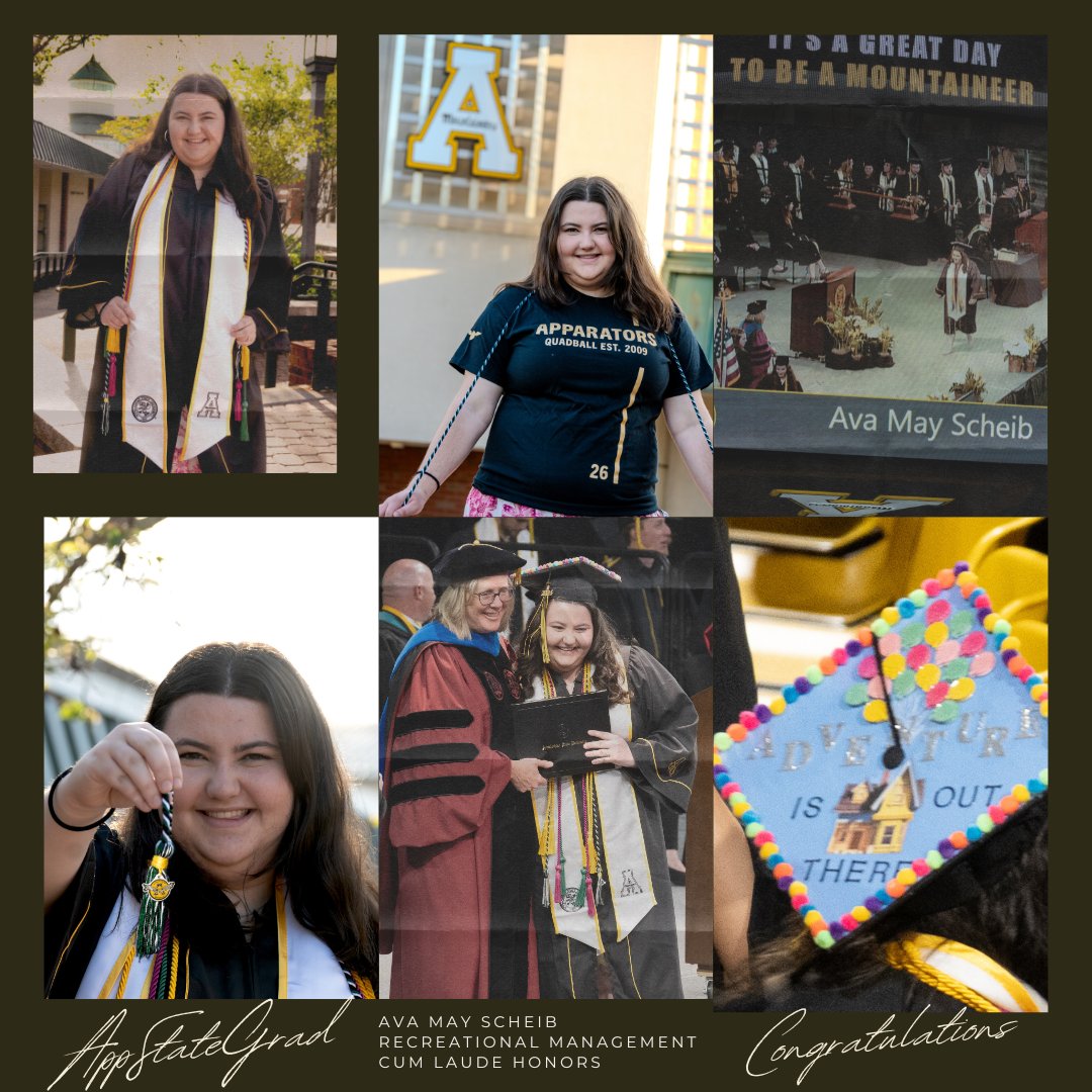 APPQuidditch's tweet photo. Congratulations to our Graduating Senior Apparator Ava May!!
Ava May graduated with Honors in Recreation Management and is already on the way to  a new adventure.  Thank you for being part of our team!!! https://t.co/3kmyNYF3Ba