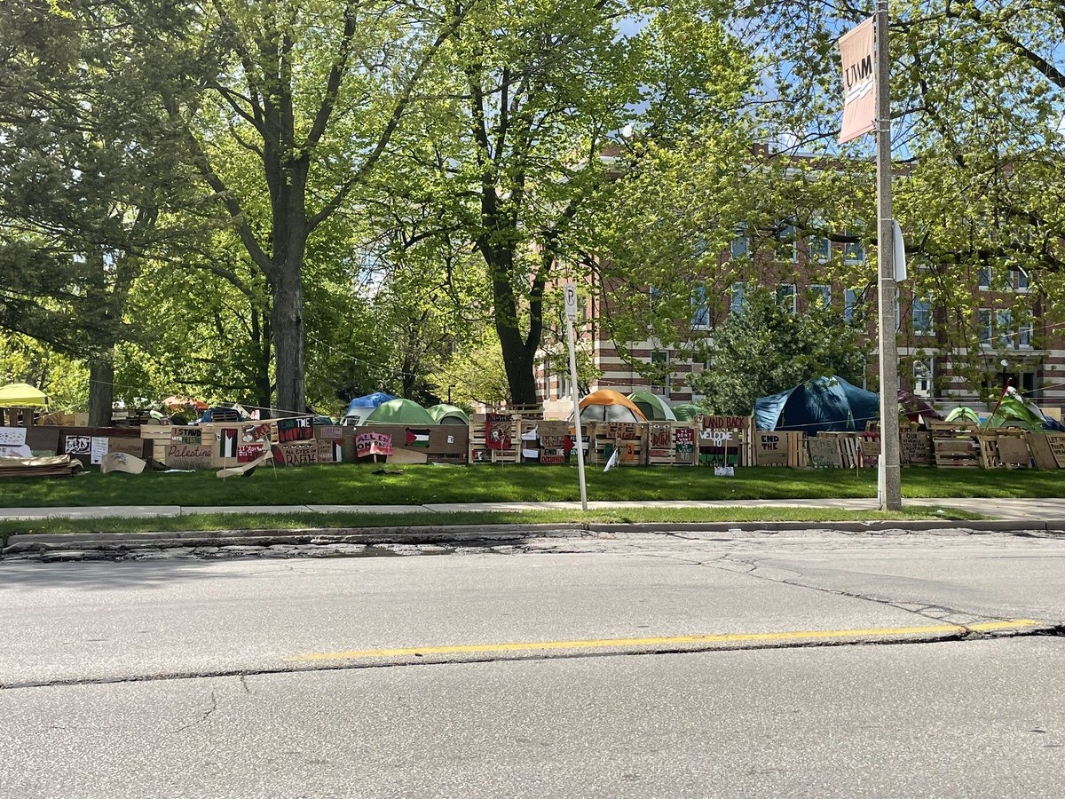 UW-Milwaukee’s pathetic Pro-Hamas “protest”. It’s a warm Saturday afternoon and there’s just a handful of people milling around. Lots of empty tents and pallets. What do they think they’re accomplishing with this nonsense?