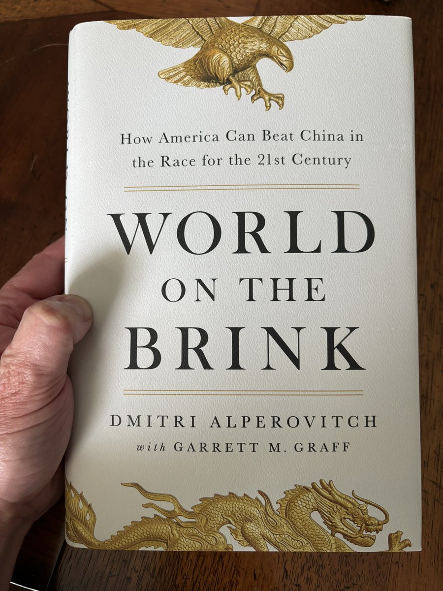 Finally got my copy in of this book that I have been dying to read by @DAlperovitch. I am 10 pages in and it is absolutely incredible. Countering China and preventing the invasion of Taiwan is absolutely crucial for the United States and much of the entire world.