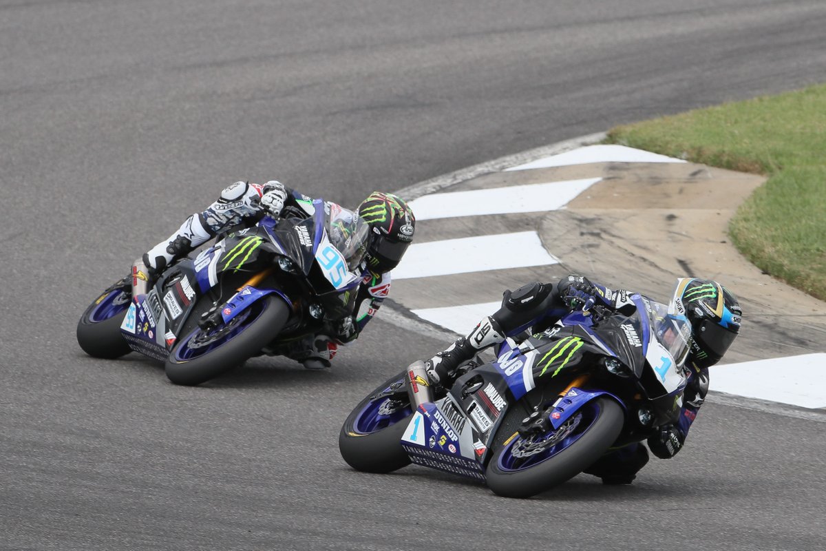 Throwback to 2017, when @JDBeach95 won Supersport race 1 and Garrett Gerloff won Supersport race 2 at Barber Motorsports Park for a Yamaha weekend sweep. #barber #yamaha #supersport #motorsports