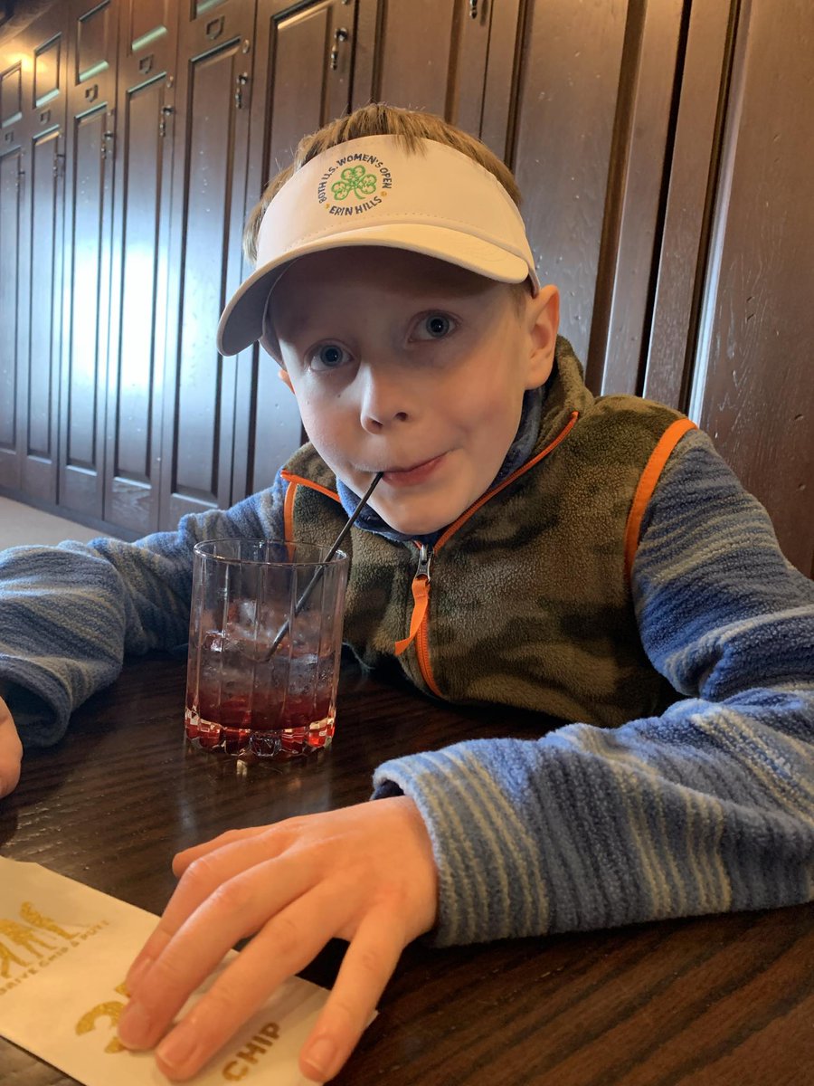 He gave it a shot. 4th Overall in 7-9 age group and 3rd in Chipping. This kiddie cocktail connoisseur had a great day.
@DriveChipPutt 
Some pretty great kids out here today.
@ErinHillsGolf