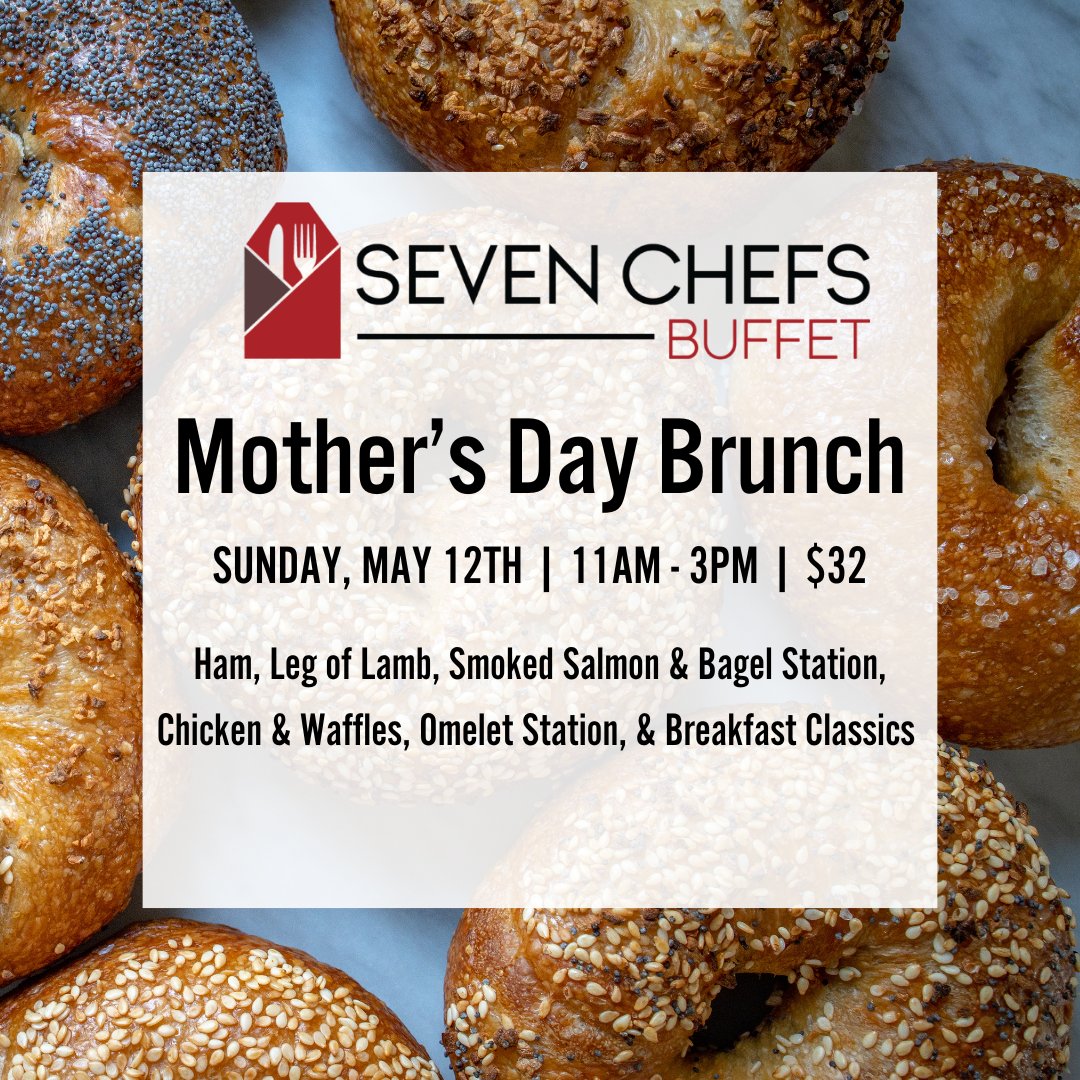 There's no such thing as too many bagels, especially when it comes to our Mother's Day Brunch tomorrow 🥯