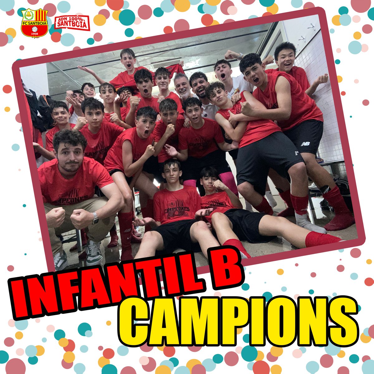 😍😍 ESPECTACULAR INFANTIL B, 🏆 CAMPIONS de Lliga i ⬆️ ASCENS a Preferent!! 👏 Felicitats!!!! Un orgull d'equip!! #santboi 📷 2️⃣0️⃣ FOTOS DELS CAMPIONS AQUI> adnsantboia.cat/album/fotos/?i…