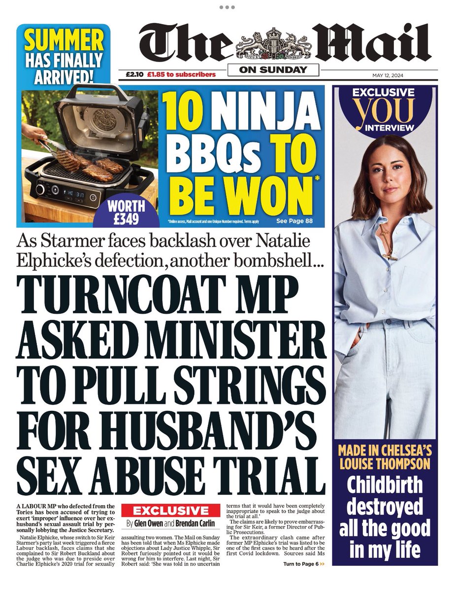Introducing #TomorrowsPapersToday from: #MailonSunday Labour bombshell Check out tscnewschannel.com/the-press-room… for more of Sunday’s newspapers. #buyanewspaper #TomorrowsPapersToday #buyapaper #pressfreedom #journalism