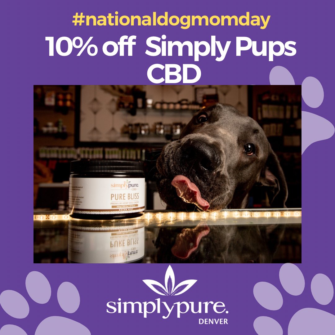 Celebrate #NationalDogMomDay with a special 10% discount on Simply Pup CBD, valid today only! ❤️🐶🐾 #blackowned #vetowned #womenowned #pups #dogmom