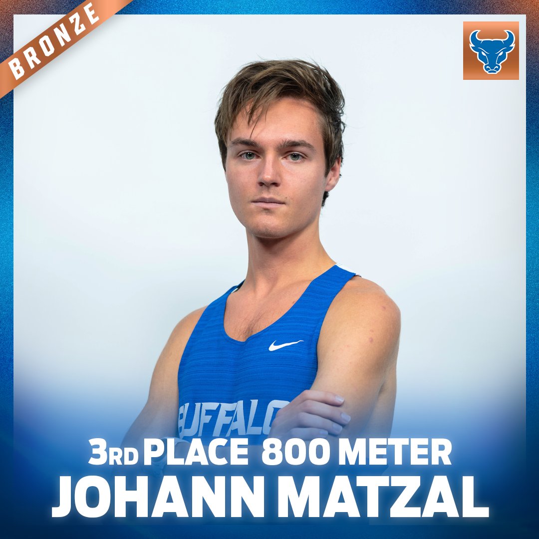𝐏𝐎𝐃𝐈𝐔𝐌 𝐅𝐈𝐍𝐈𝐒𝐇 🥉

Johann Matzal brings home a bronze medal in the men's 800 meter at MAC Outdoor Championships with a season best time of 1:53.00!

#UBhornsUP