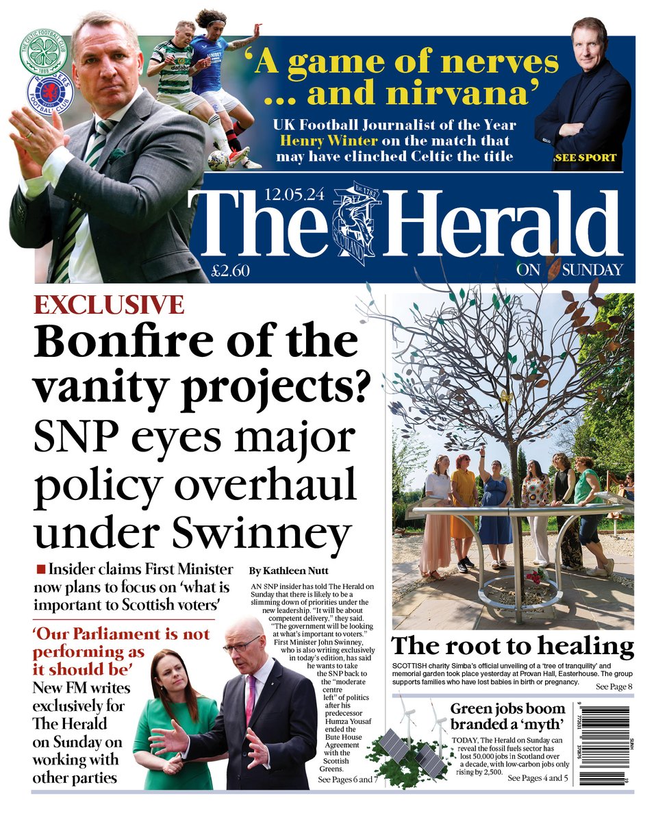 The Herald on Sunday: Bonfire of the vanity projects? #TomorrowsPapersToday