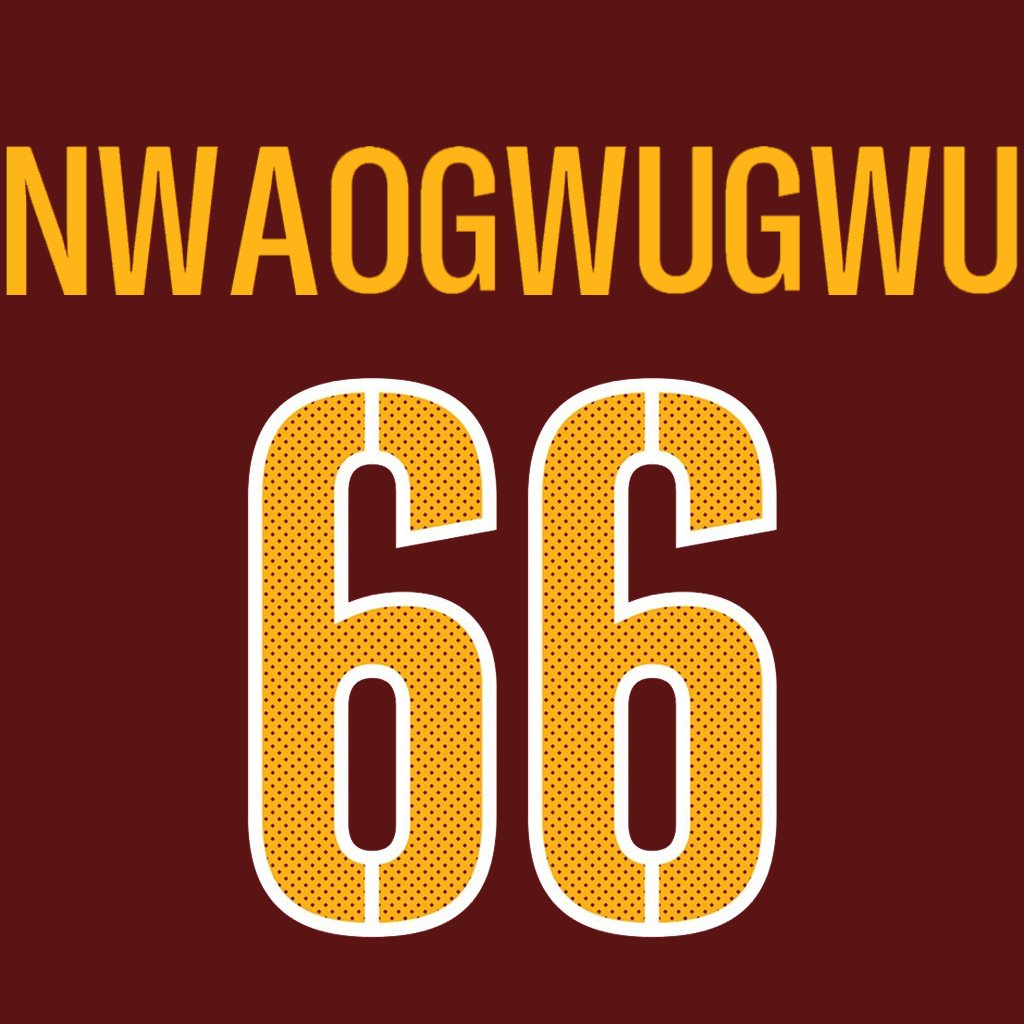 Washington Commanders OL David Nwaogwugwu (@DavidNwaogwugwu) is wearing number 66. Last assigned to Keaton Sutherland. #RaiseHail