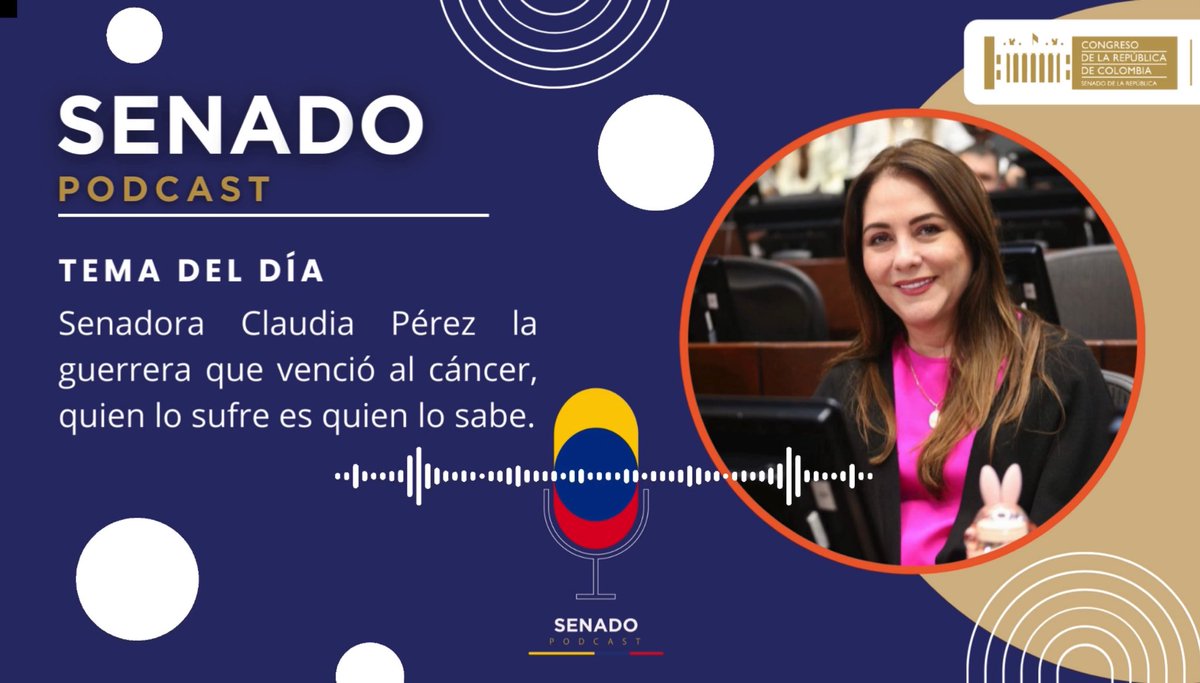 🎙️ #SenadoPodcast | En esta edición te contamos la historia de la senadora del @PartidoLiberal, @ClaudiaPerezGi, y su experiencia en el Senado de la República 🇨🇴. Escucha aquí 👉 acortar.link/NuRlOK ¡La realidad nacional es parte del legislativo! 🏛️ 🗣️ #HistoriasParaContar