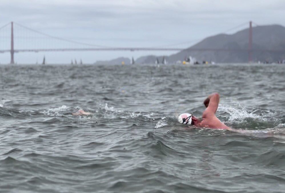 Just booked! @lombardihimself and Chlorine Kraken will be taking on the dreaded SF Bay again, this Saturday at 5am. The last swim was a quick 2.4 mile Alcatraz to beach sprint, lasting approximately 36 min in 2-3 foot swells… This time the duo will be swimming from Point…