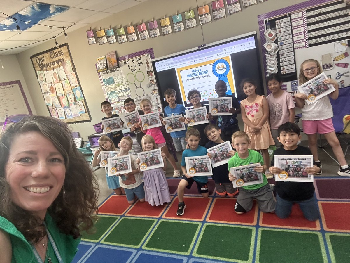KristaKimball08's tweet photo. So proud of my kiddos! They’re officially published authors thanks to @studentreasures!!🥳 We will share our looks with our parents this coming week 🙌🏻📚📝 #ProudAuthors #creatingauthors @VanRaubES @BoerneISD https://t.co/QgGtFea7lq