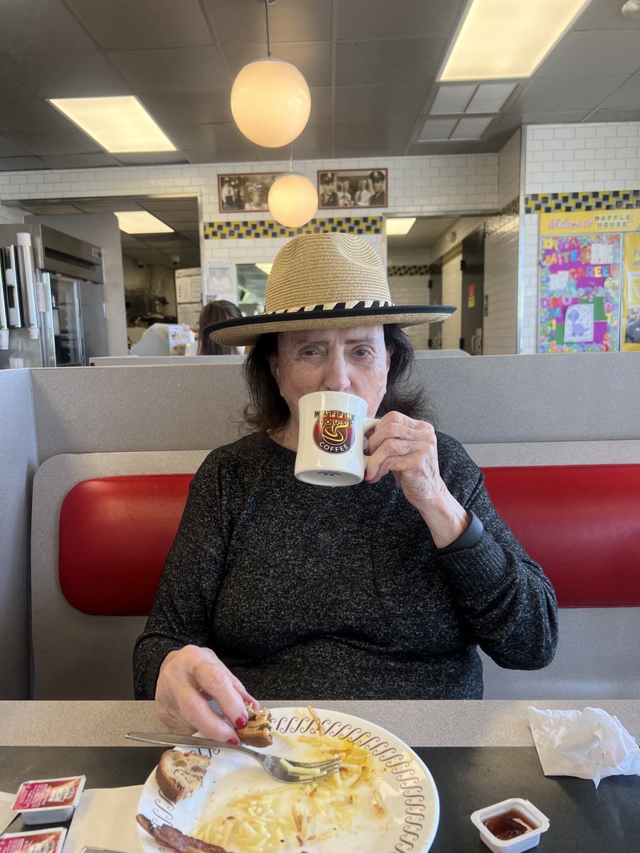 It’s a #WaffleHouse kind of Saturday in the Southland! So much fun hangin’ out with Mother! Jus takin’ our own sweet time! So much to be tankful for! We’re Celebrating# #MothersDay everyday in the month of May!!! Really… Everyday!!! ♥️DeborahAllen..com