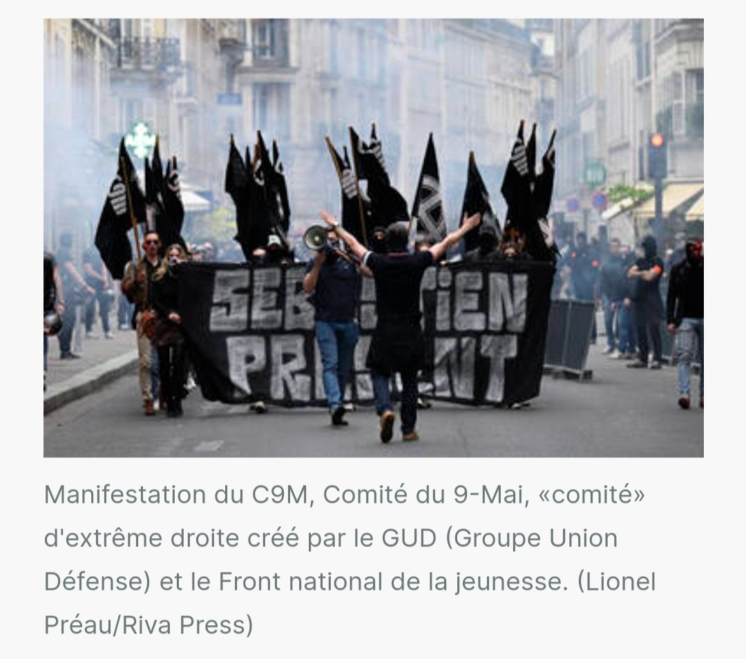 Une manifestation faciste au coeur de #Paris #Mai2024 🤮
Honte au Gouvernement macroniste qui laisse faire cette ignominie #DevoirDeMemoire
[Libe]