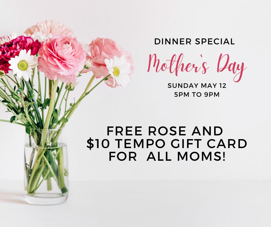 Join us for a special Mother’s Day dinner and enjoy: 🌹 A Free Rose for every mom 🎁 A $10 Gift Card for all moms Make this Mother’s Day unforgettable with a delightful dining experience and special treats for the amazing moms in your life. #mothersday #rose #giftcard #tempokb #