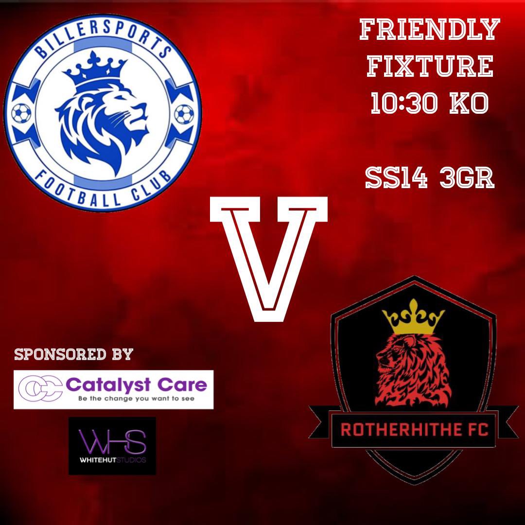 Friendly 📆Sunday 12th May @billersportsfc vs rotherhithe FC 📍Cranes Farm Road Basildon SS14 3GR 10.30am KO #footballgame #friendly #gametime #rotherhithe #team #footballgames #family