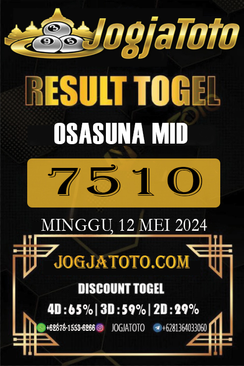 RESULT TOGEL 12 MEI 2024 JOGJATOTO.

⭐️OSASUNA MID⭐️
⭐️7510⭐️

DI COBA HOKI NYA BERSAMA JOGJATOTO Link :https:/linkr.bio/jogjatotologin

#JOGJATOTO #resulttogel #togelonline #hasilresultjogjatoto #togelonline #RESULTTOGEL #angkatogel #CHONBURIPOOLS