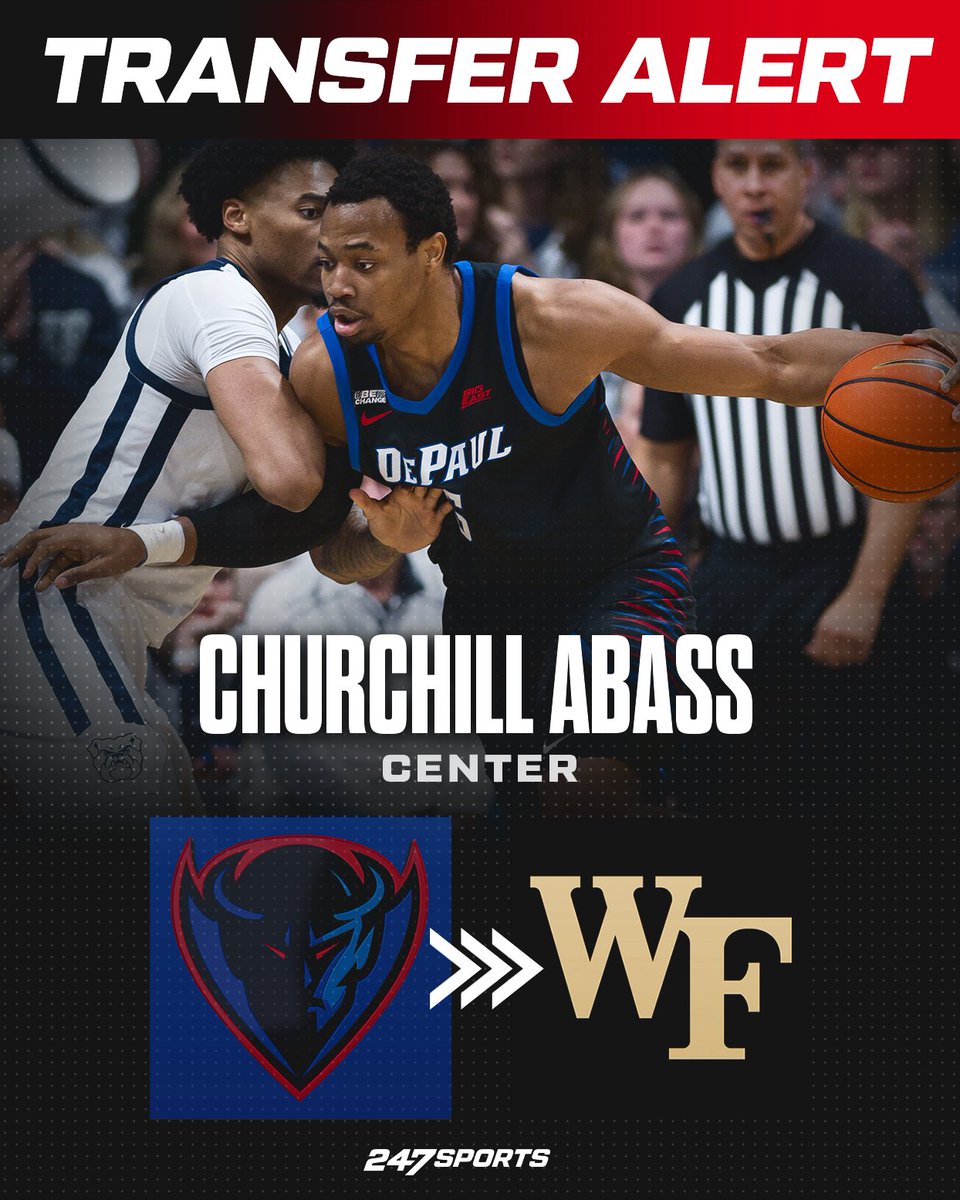 BREAKING: Source tells Demon Deacon Digest that Depaul transfer center Churchill Abass has committed to Wake Forest. Massive get for Steve Forbes and the Demon Deacons. 247sports.com/college/wake-f…