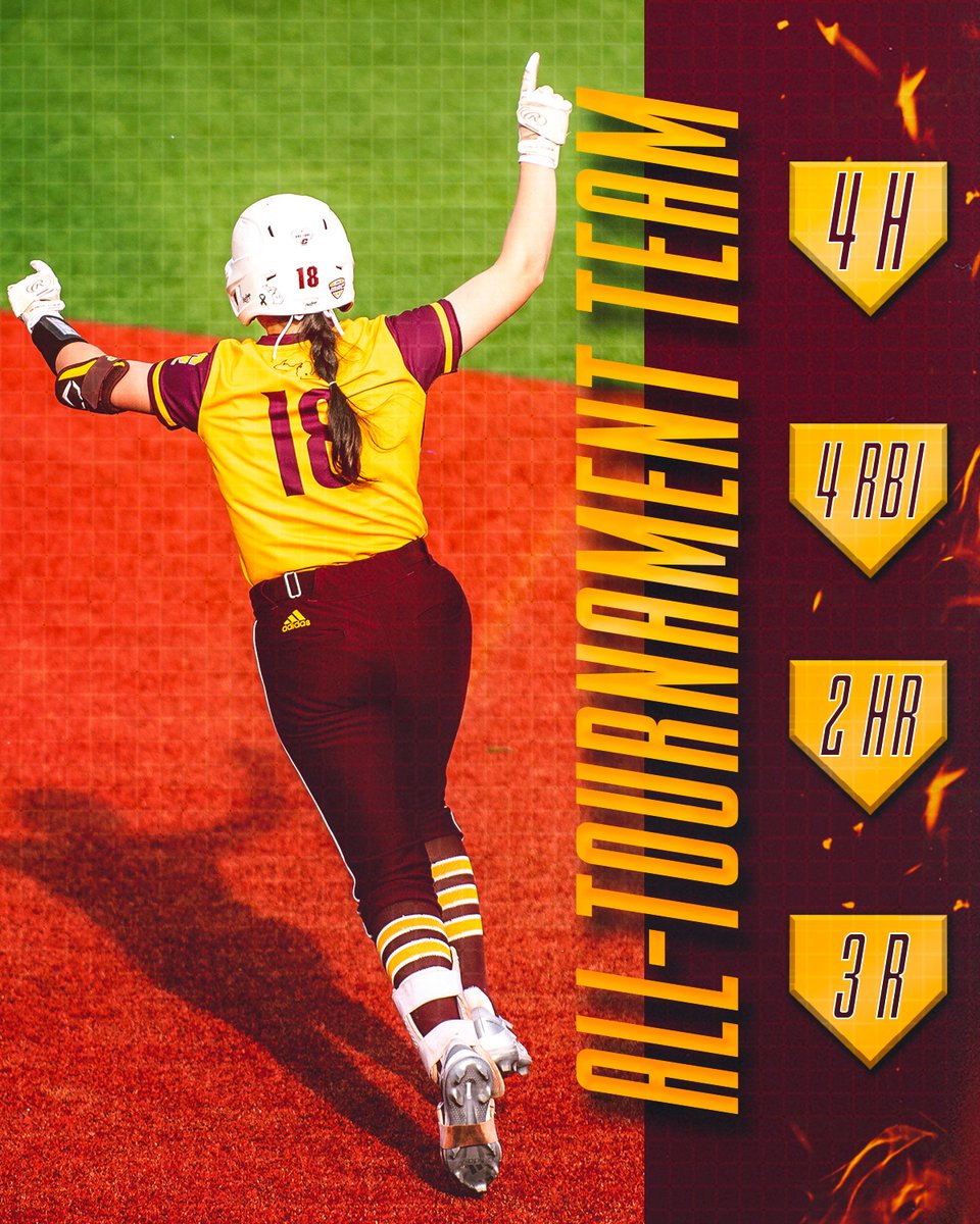 Back-to-back 😎 For the second year in a row, Allyssa Hollo is named to the All-Tournament Team for the Mid-American Conference Tournament! Congrats, Lyss 🤟 #FireUpChips🔥⬆️🥎