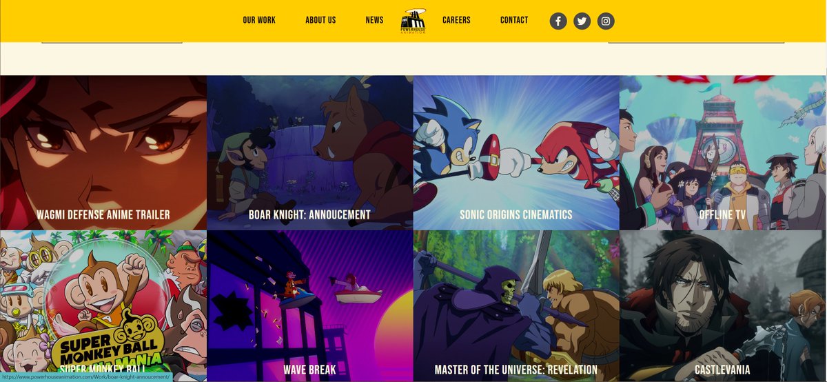Just realized that @powerhouseanim put our @WagmiGameCo ANIME trailer on their homepage along side @netflix HE-MAN, @Castlevania & @BloodofZeus! 

OMG! 👀🔥

Childhood dreams really do come true! 🥹

#WAGMIGAMES