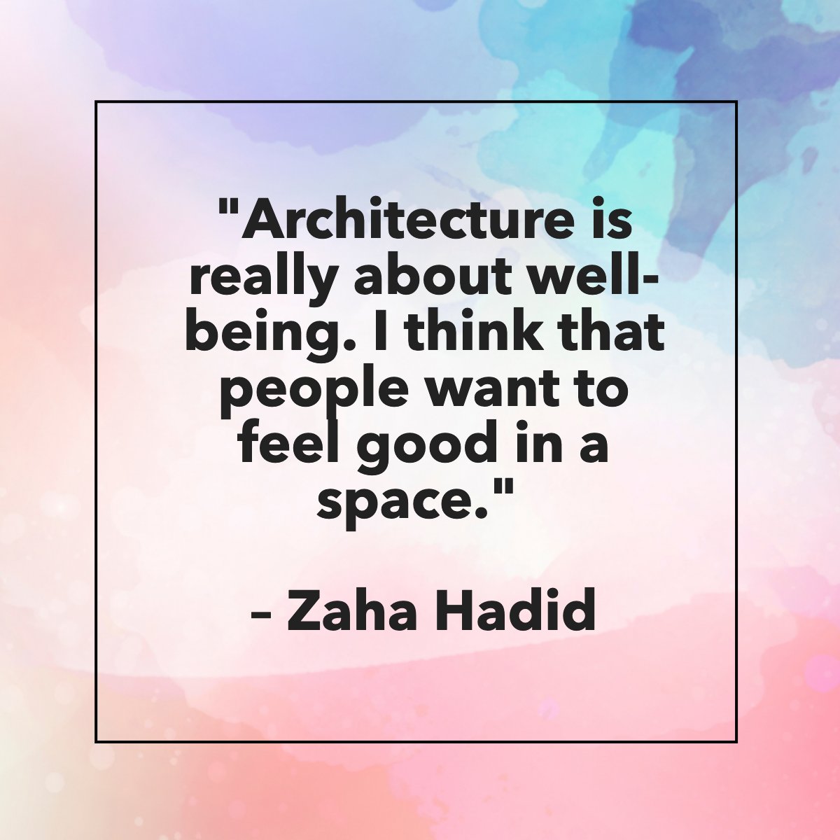 'Architecture is really about well-being. I think that people want to feel good in a space.'
― Zaha Hadid 📖

#quote #quoteoftheday #design #style #interiordesign #comfort
 #MVPRealty #Jayneyardenrealtor #Gulfcoastrealestate #Tampabayrealestate