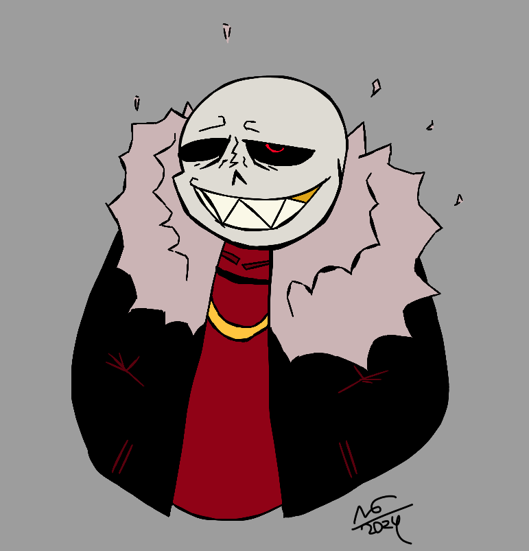 Canonfell Sans doodle #canonfell #underfell #undertaleau #fellsans #undertale