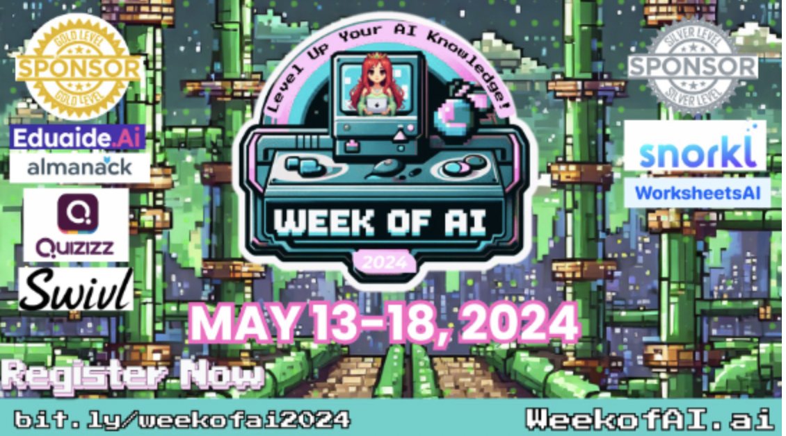 There's still time to sign up for #WeekofAI2024....don't be left out of the fun! @Packwoman208 @AmandaFoxSTEM